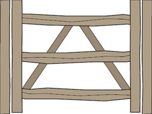 GATE - Split Rail Hardwood